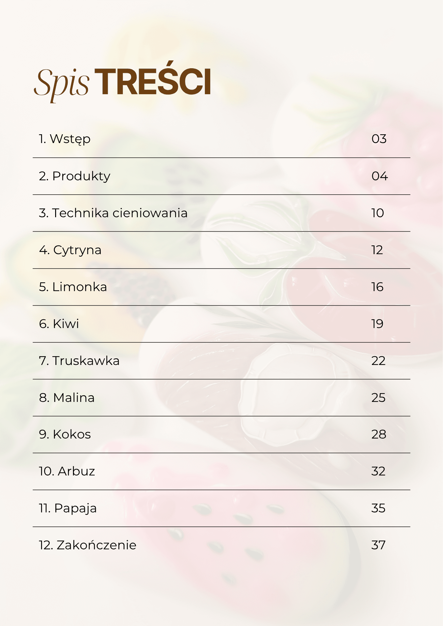 spis treści